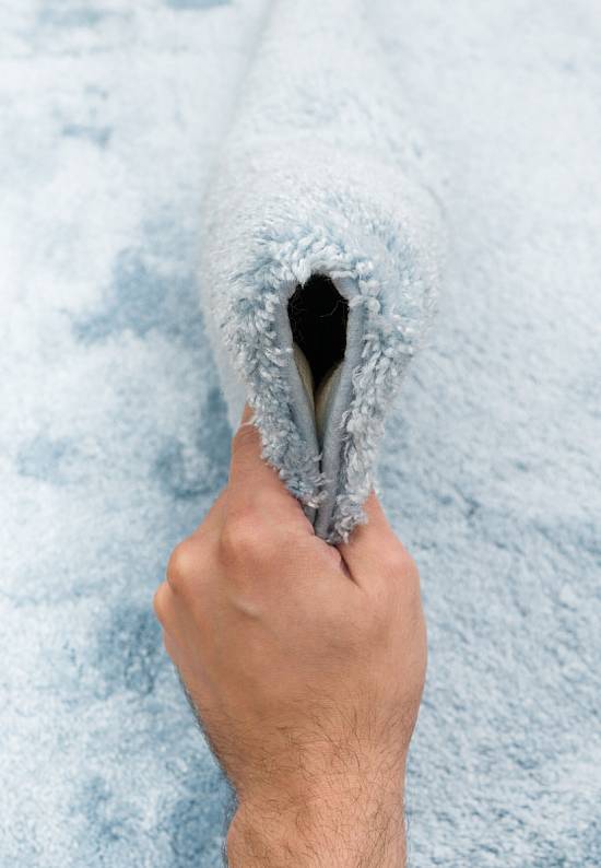 Голубой мягкий коврик для ванной 3505 Pastel Blue