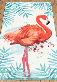 коврик для ванной в перспективе Confetti Bath Bella Flamingo 01 Turquoise