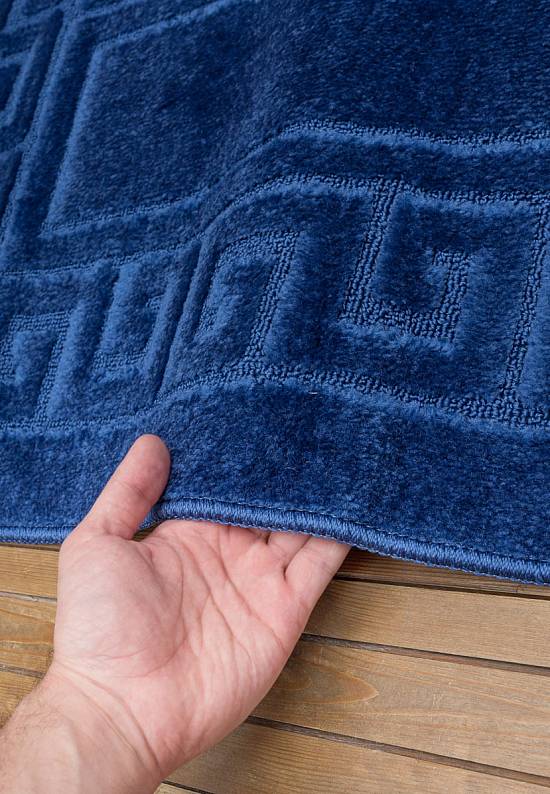 Комплект синих ковриков для ванной и туалета Ethnic 2582 Dark Blue PS