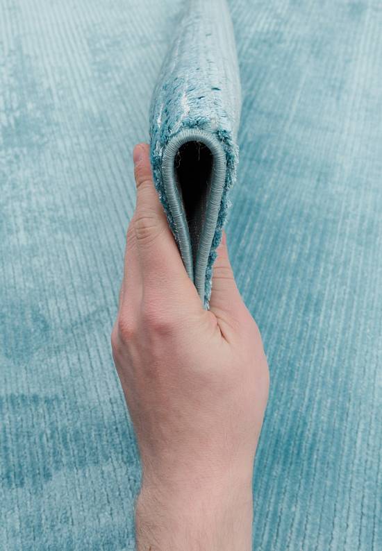 Мягкий вискозный ковер из Турции Plain-Turquoise