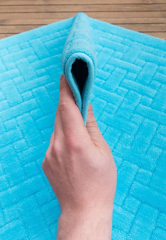 Бирюзовый коврик для ванной из хлопка CTN 06-Turquoise