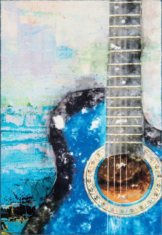 Детский ковер с ворсом Guitar 01 Blue