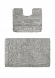 дизайн комплекта ковриков для ванной Confetti Bath Maximus Flora 2504 Platinum PS
