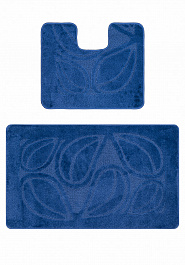 дизайн комплекта ковриков для ванной Confetti Bath Maximus Flora 2582 D.Blue BQ